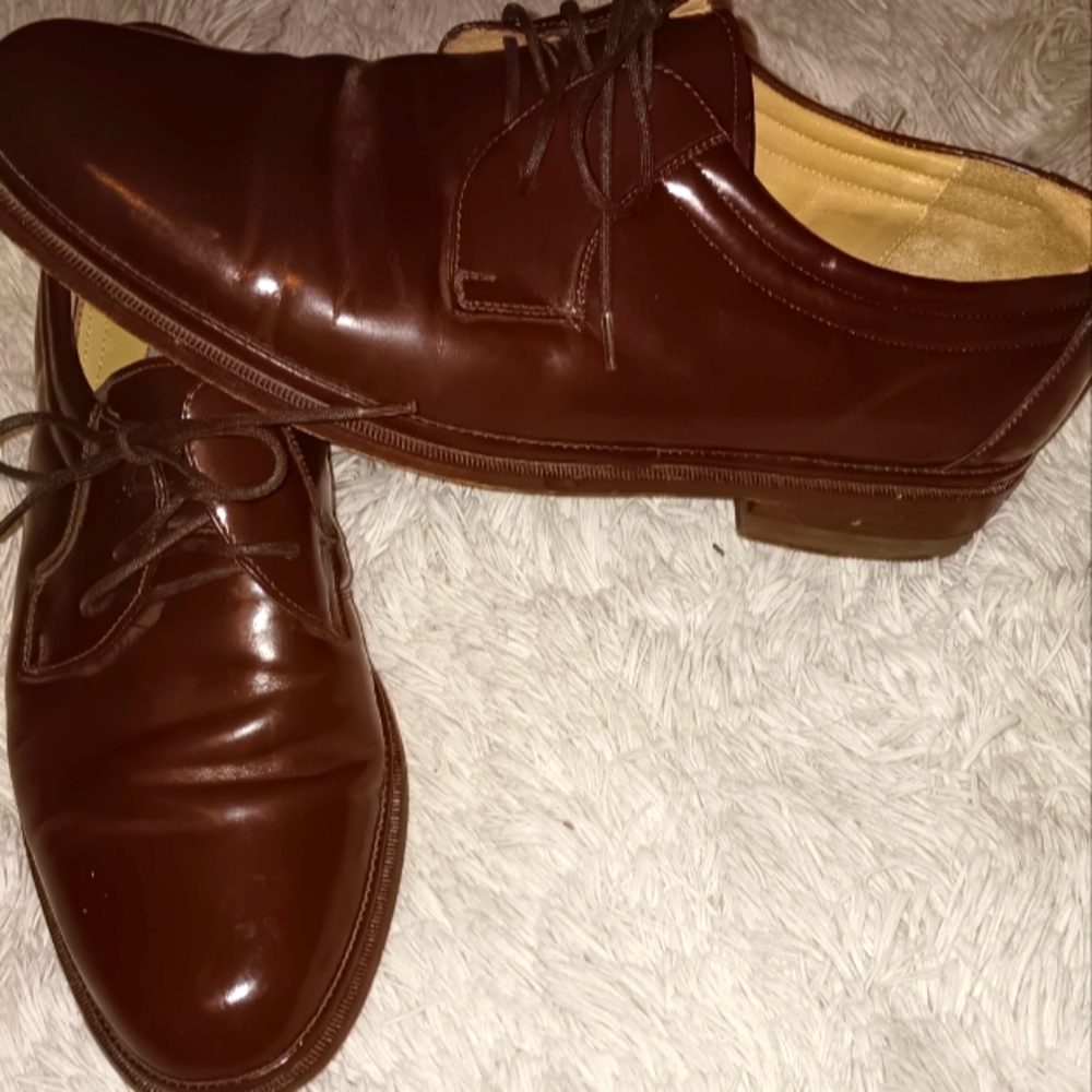 Quirelli Men's Brown Leather Dress Shoes. Size 8.